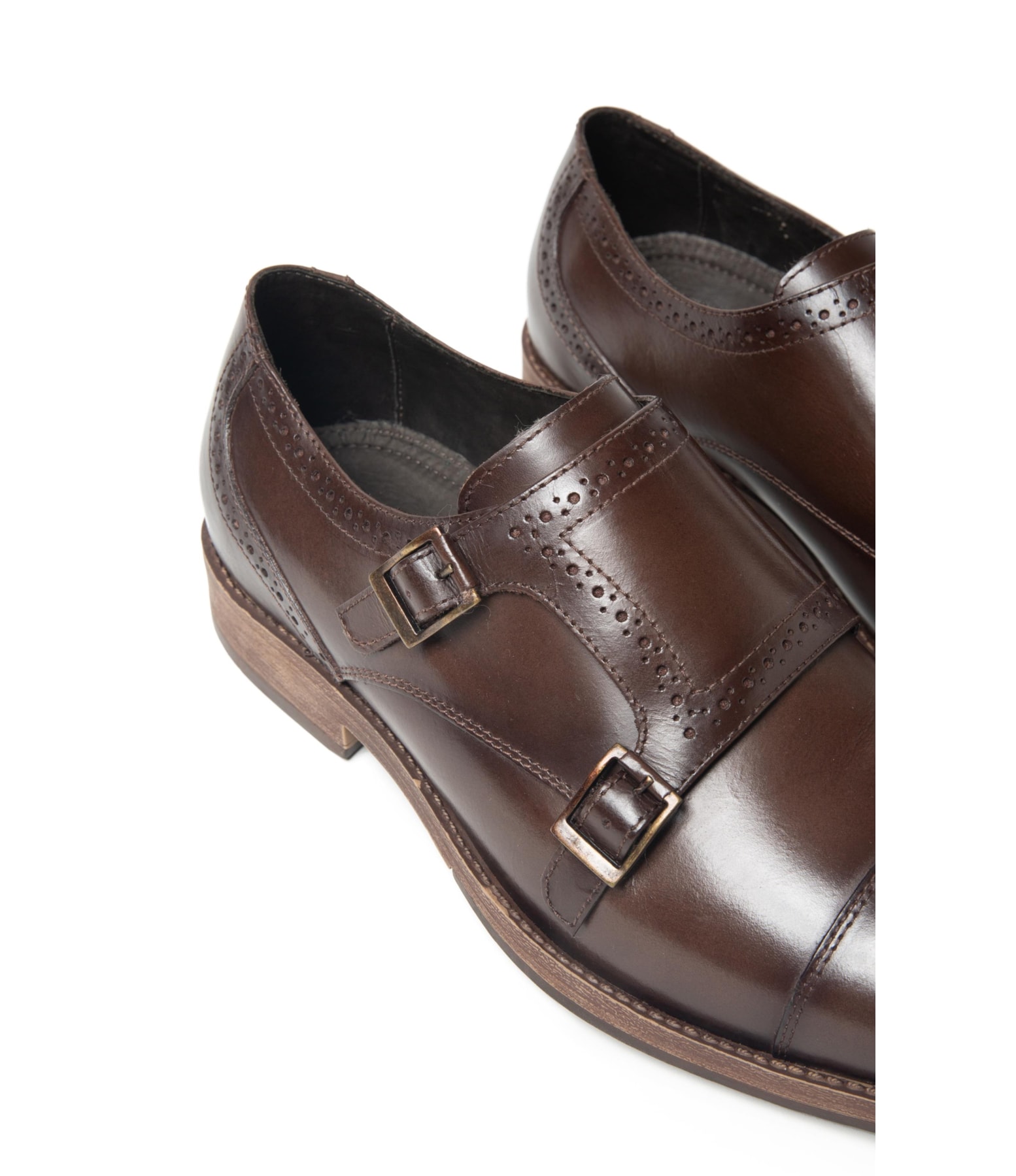 Sapato Monk Strap Dark Brown