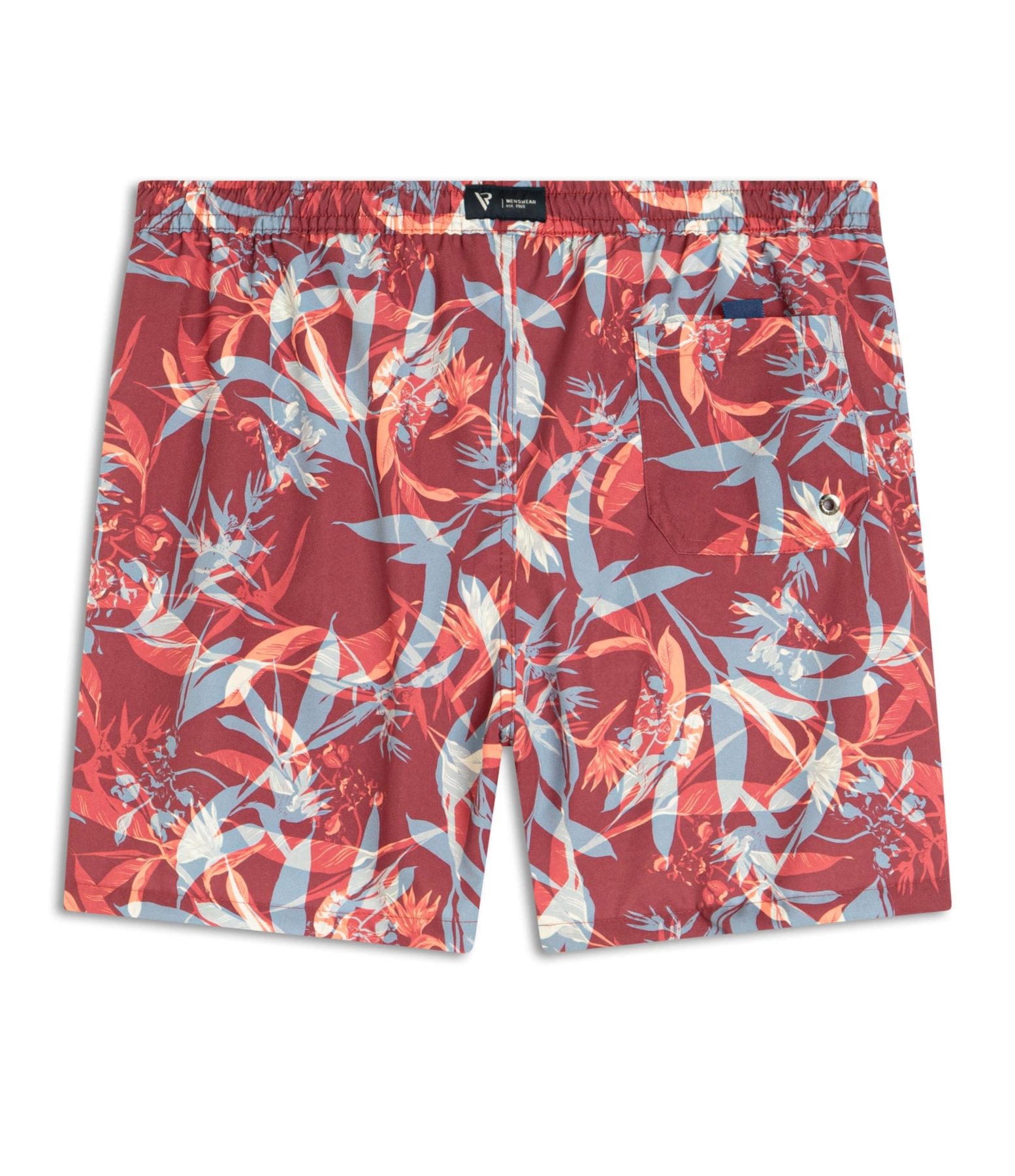 Short Praia Folhagem Vermelho