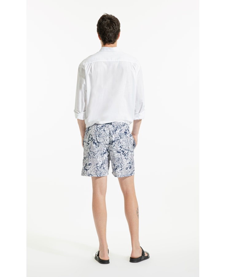 Short Praia White Folhagem Off White