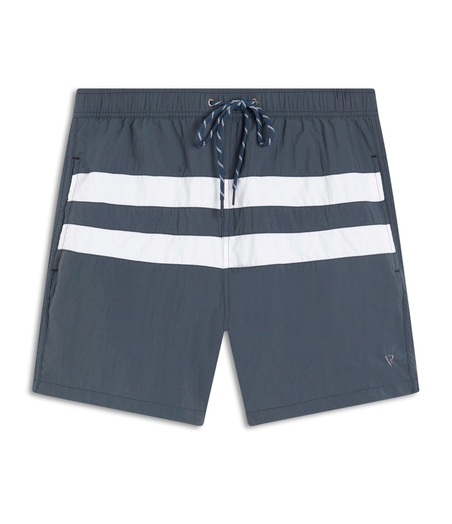 Shorts Praia Náutico Cinza Claro