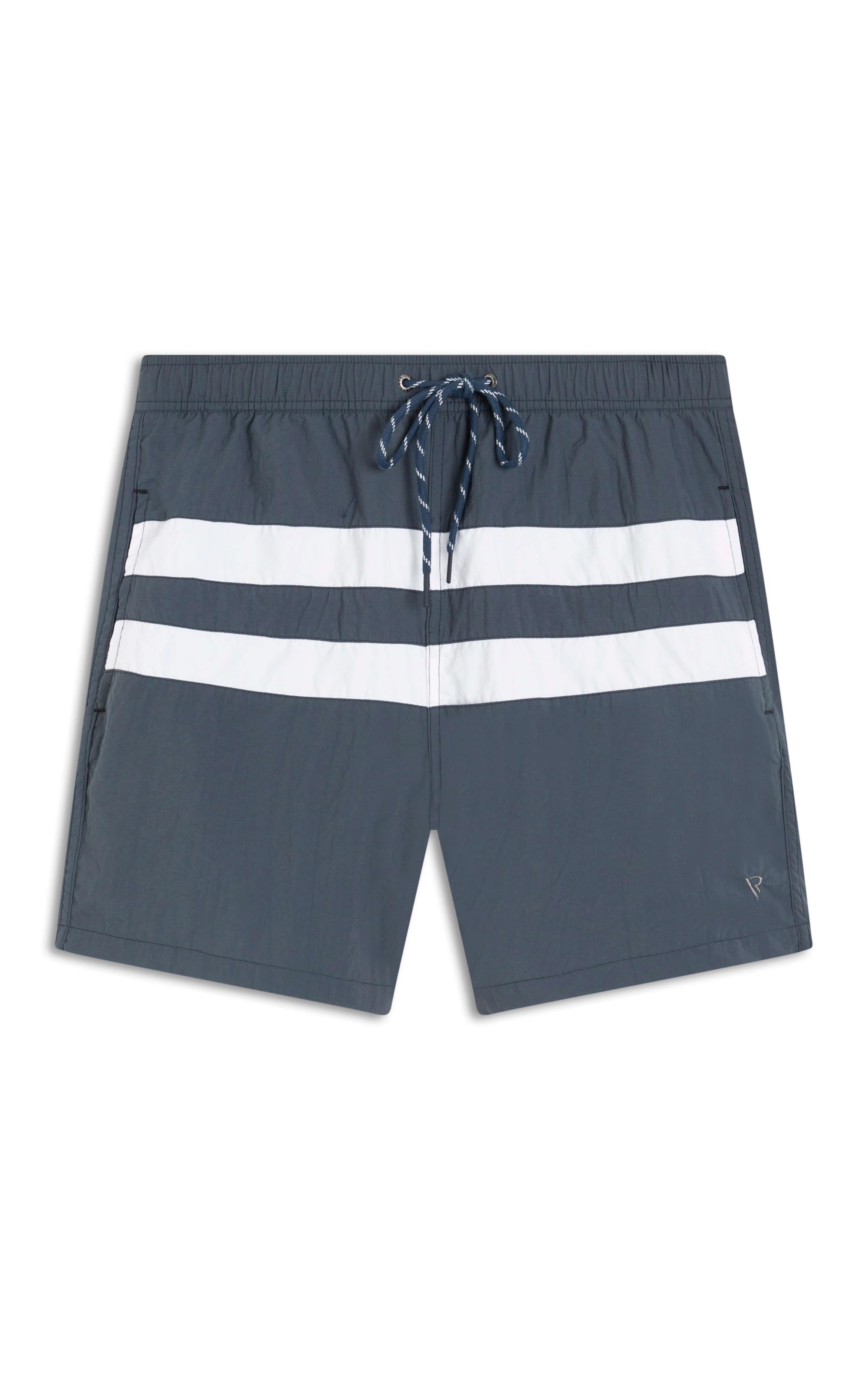 Shorts Praia Náutico Cinza Claro