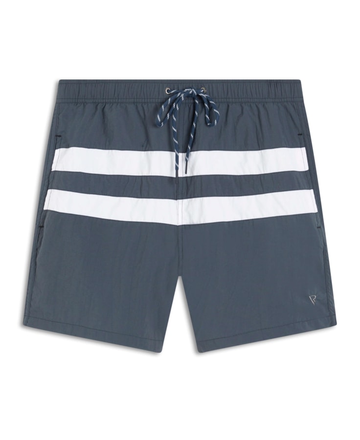 Shorts Praia Náutico Cinza Claro