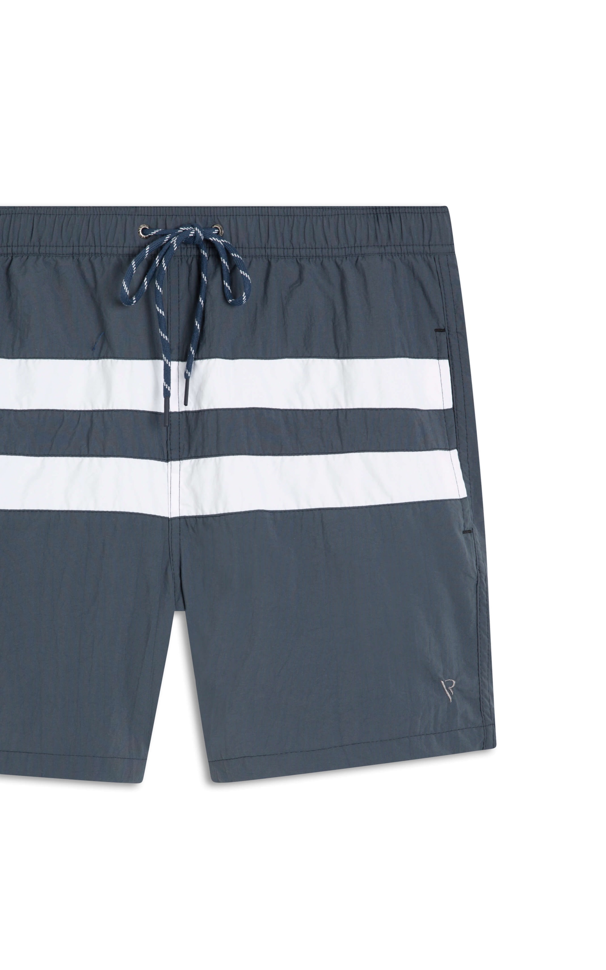 Shorts Praia Náutico Cinza Claro