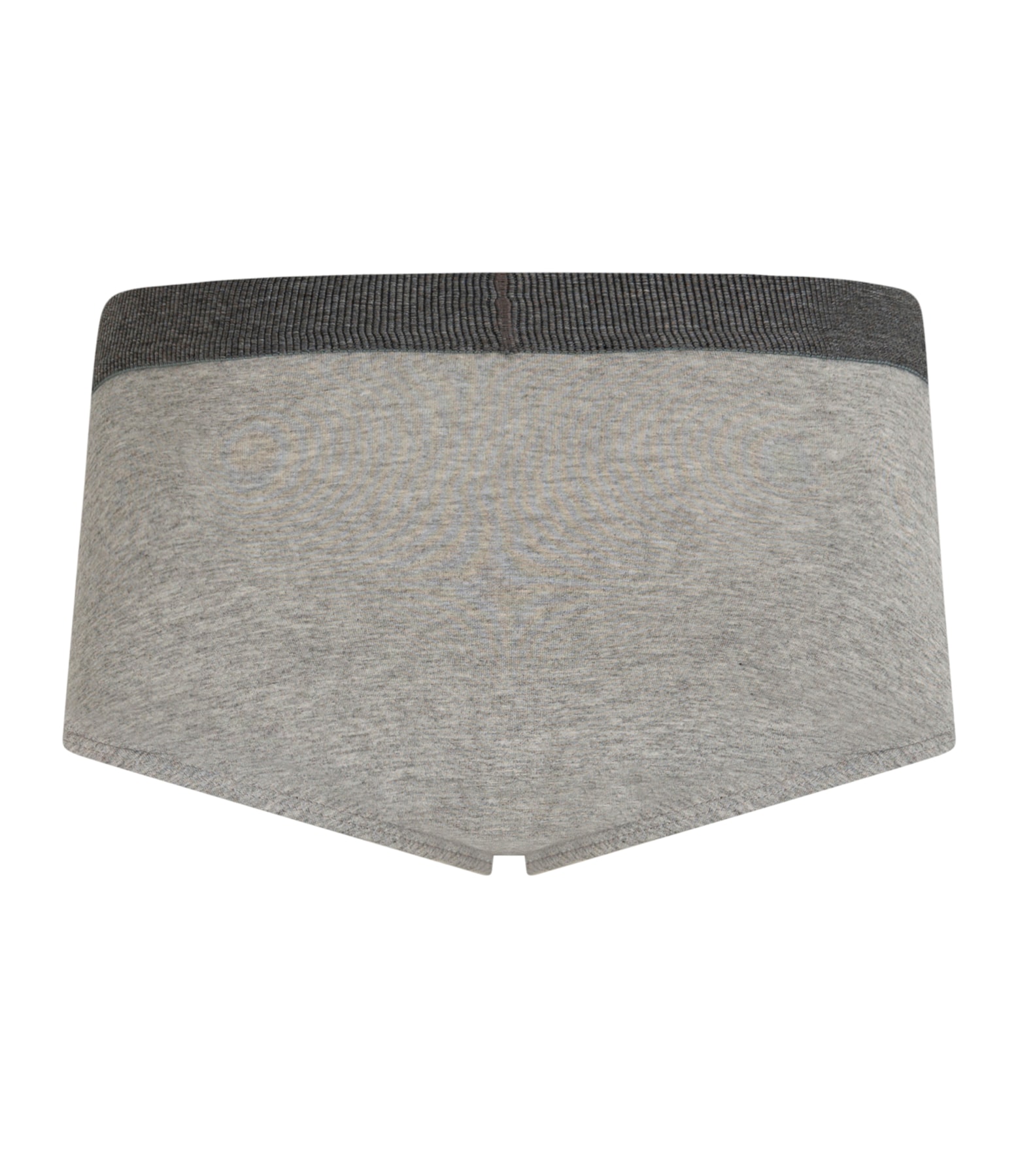 Slip Elastico Canelado Etiqueta Frontal Cinza Mescla