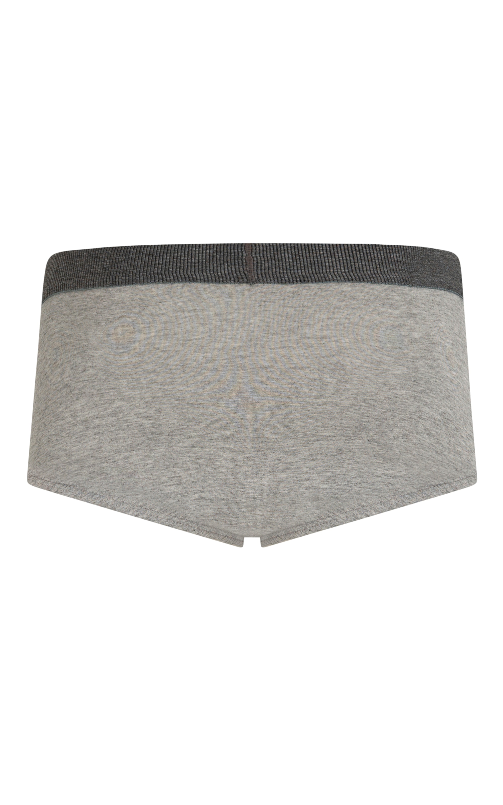 Slip Elastico Canelado Etiqueta Frontal Cinza Mescla