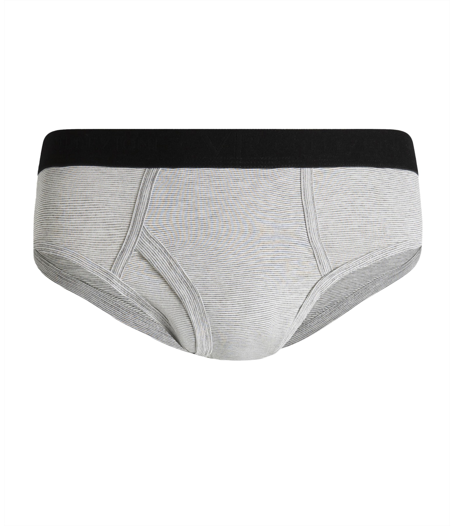Slip Mescla Listra Com Abertura Cinza Mescla