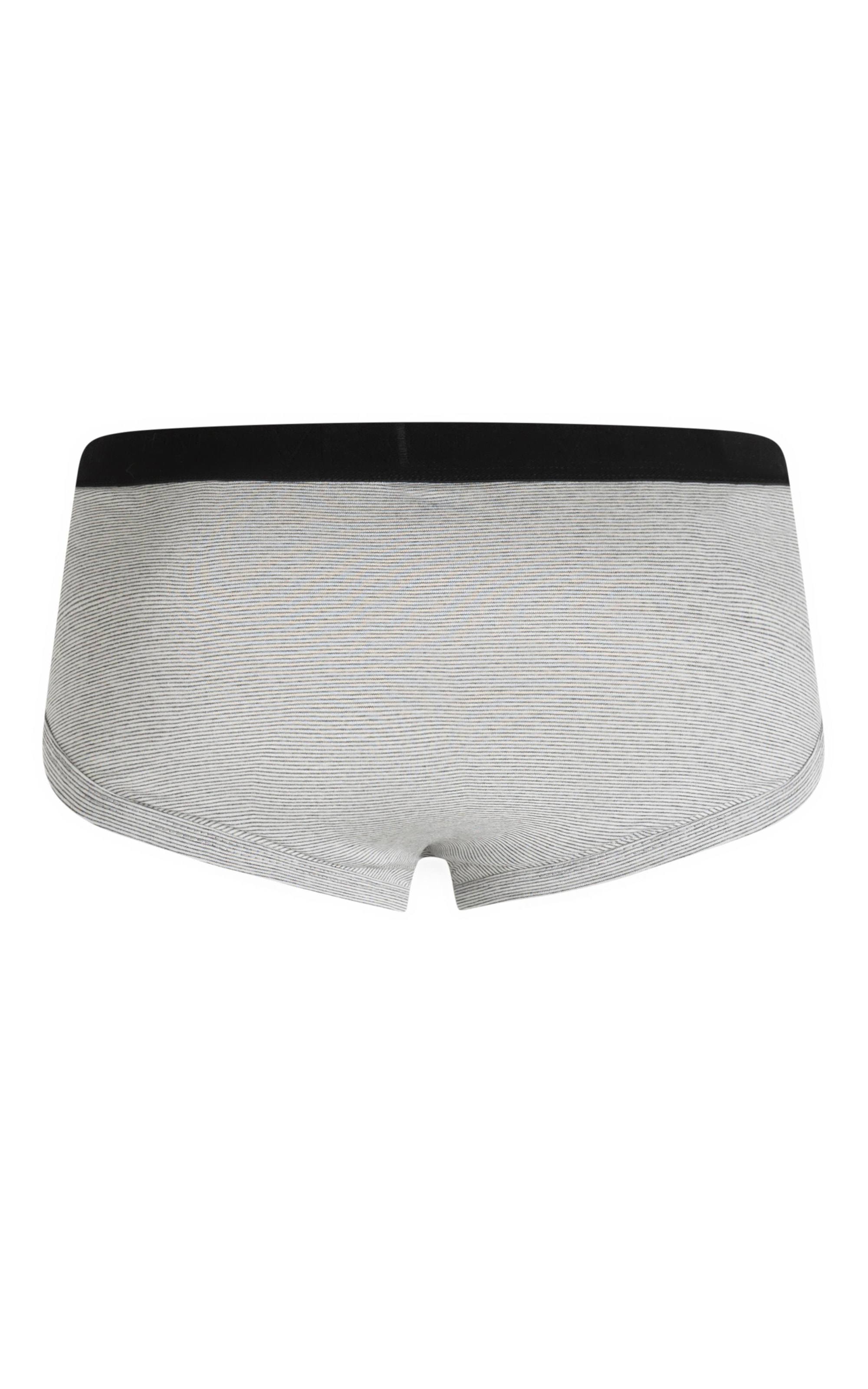 Slip Mescla Listra Com Abertura Cinza Mescla