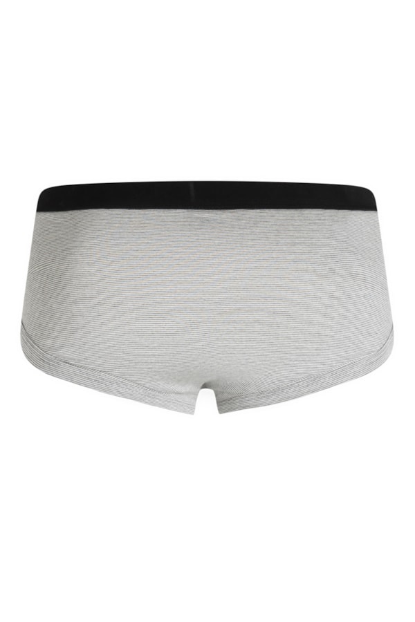 Slip Mescla Listra Com Abertura Cinza Mescla