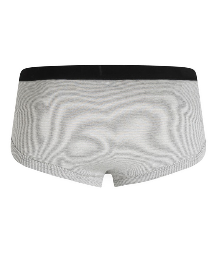 Slip Mescla Listra Com Abertura Cinza Mescla