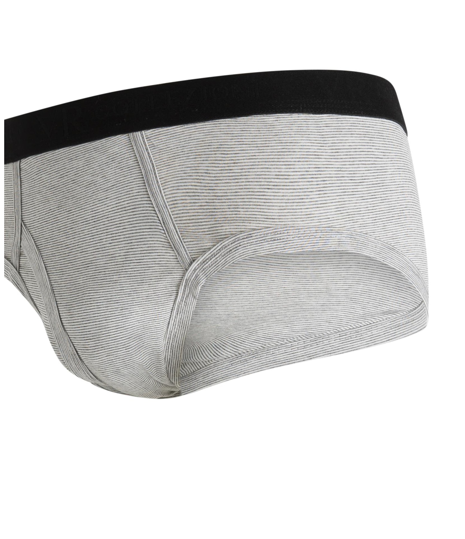Slip Mescla Listra Com Abertura Cinza Mescla