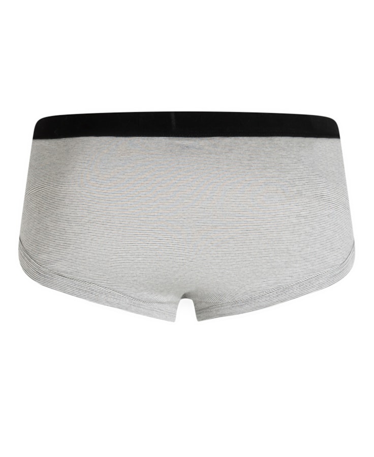 Slip Mescla Listra Com Abertura Cinza Mescla