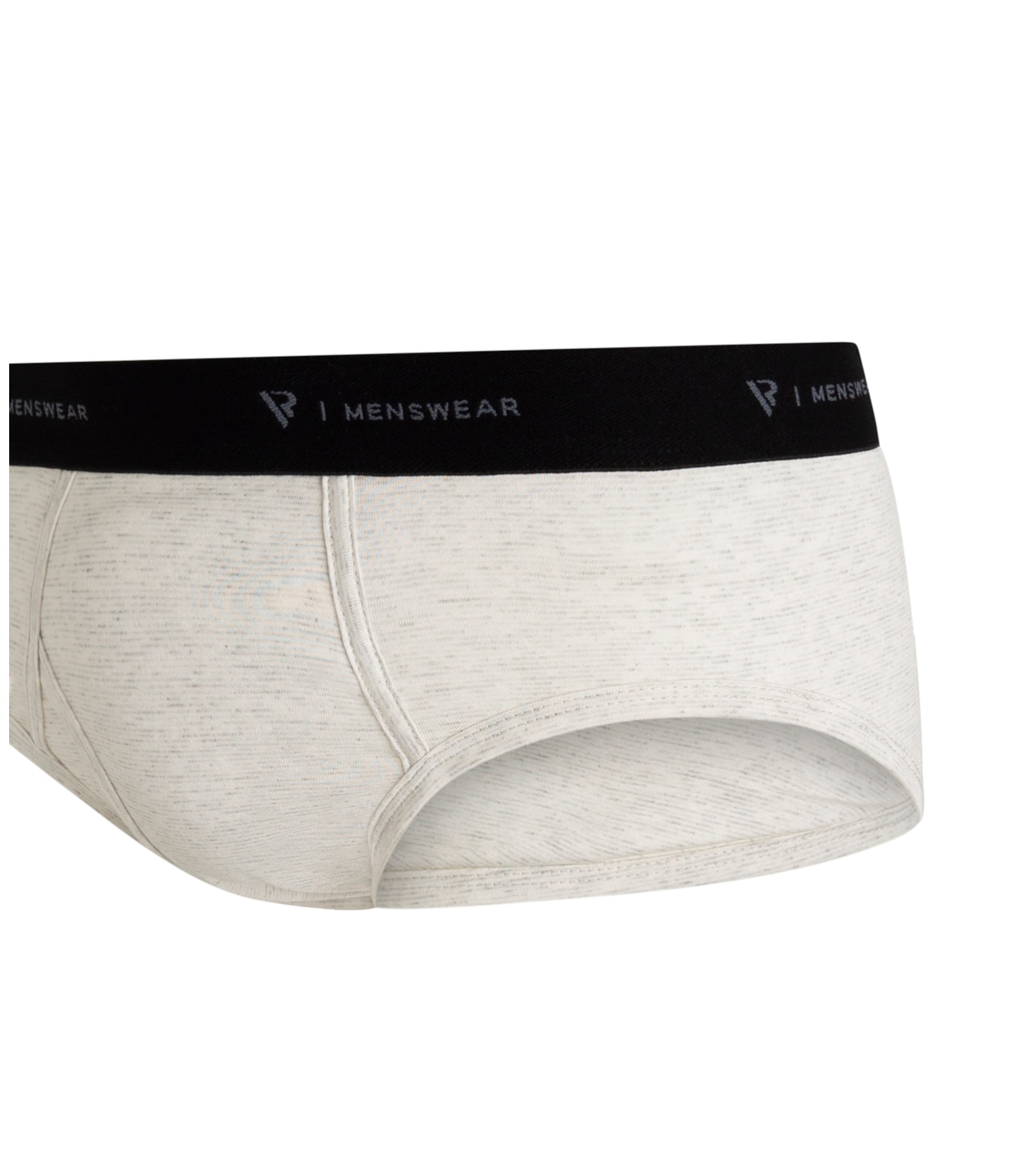 Slip Mescla Melange Com Abertura Cinza Mescla