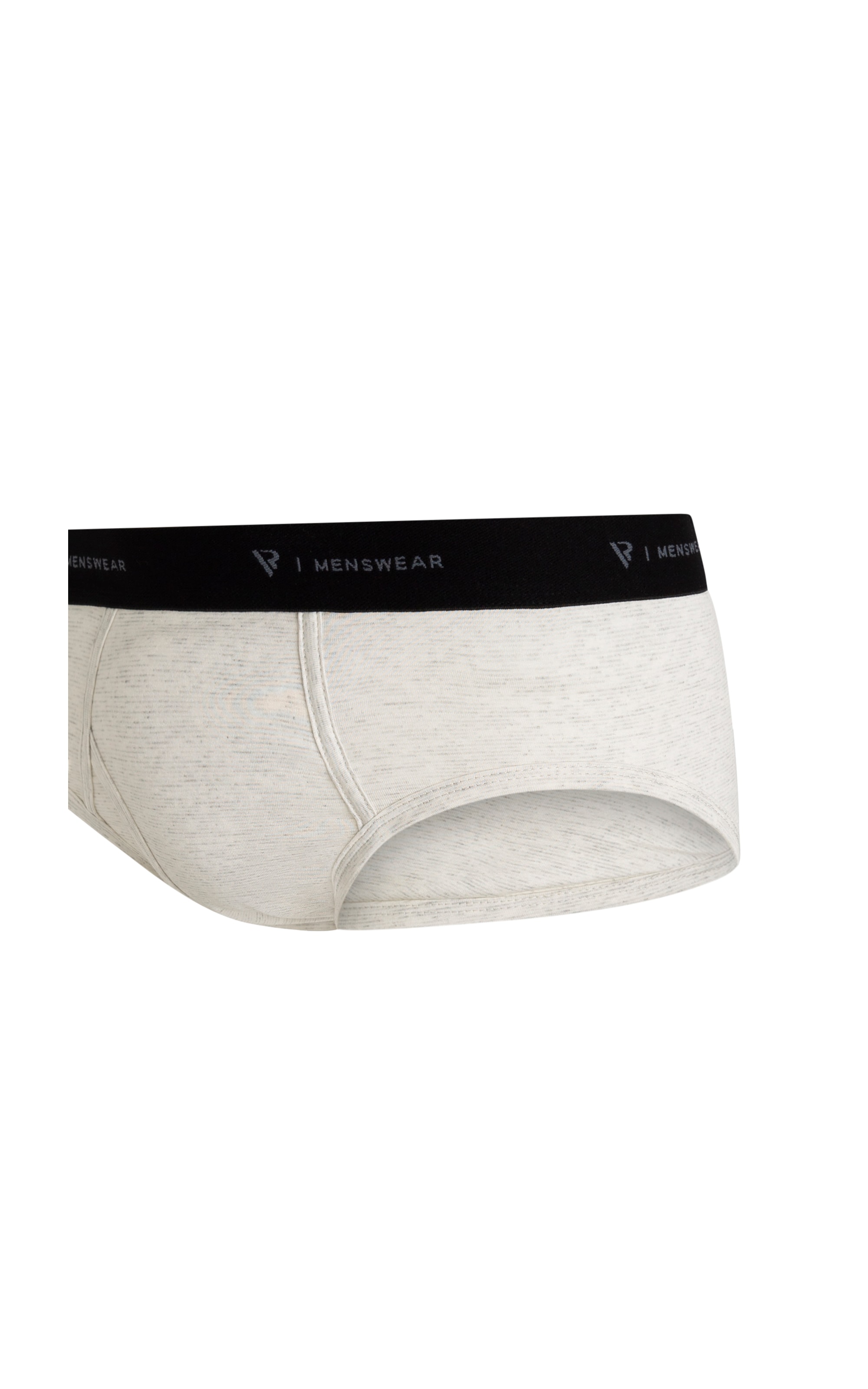 Slip Mescla Melange Com Abertura Cinza Mescla