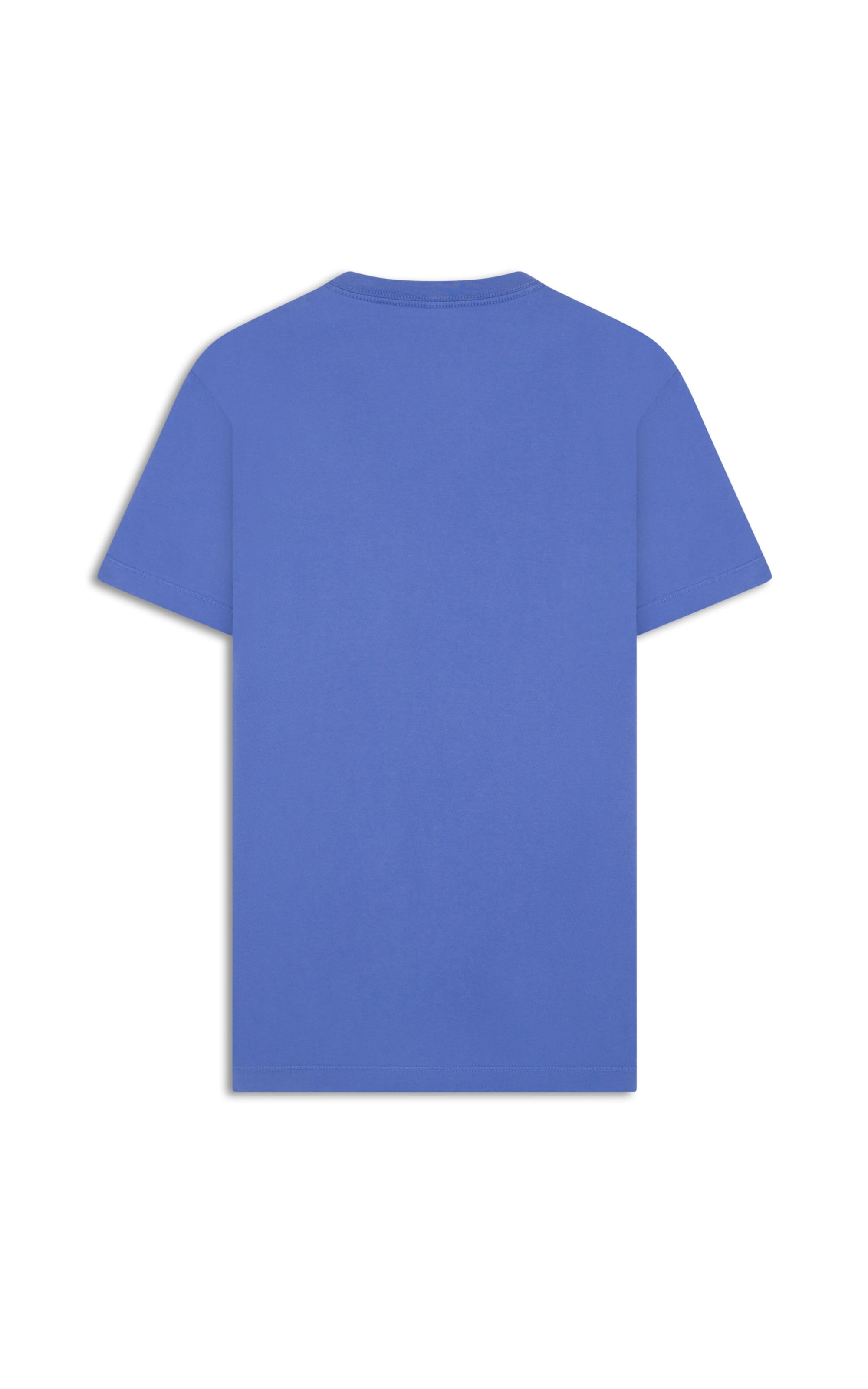 T-Shirt Básica Com Decote v Azul Chofer