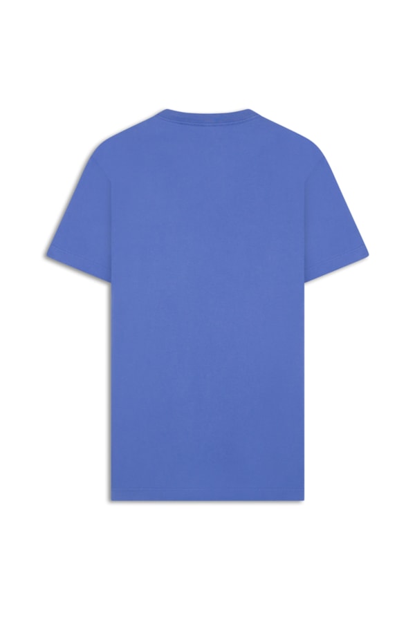 T-Shirt Básica Com Decote v Azul Chofer