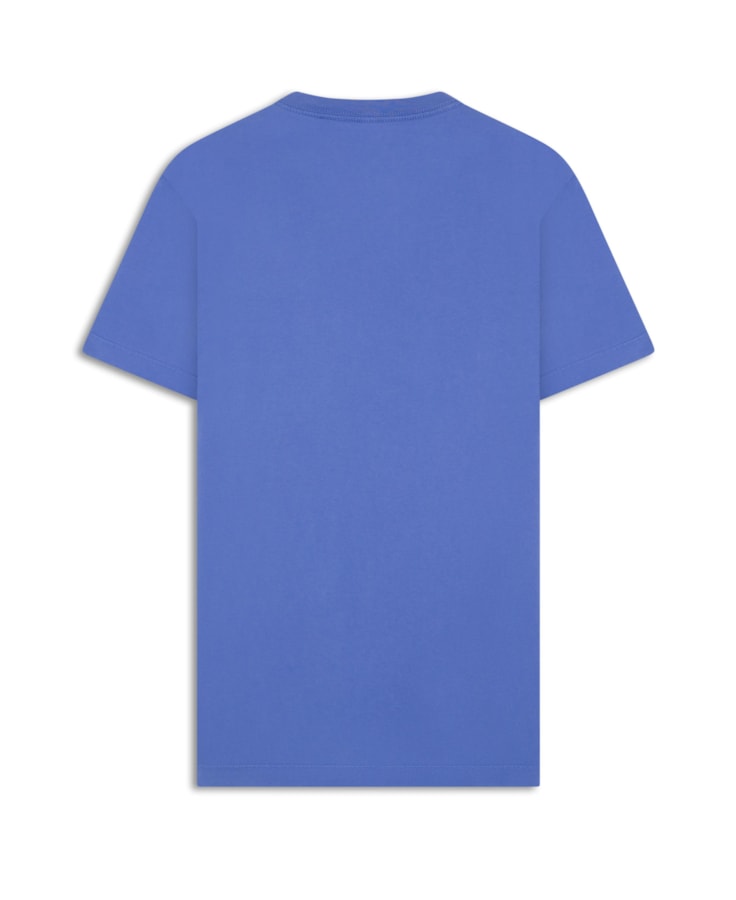 T-Shirt Básica Com Decote v Azul Chofer