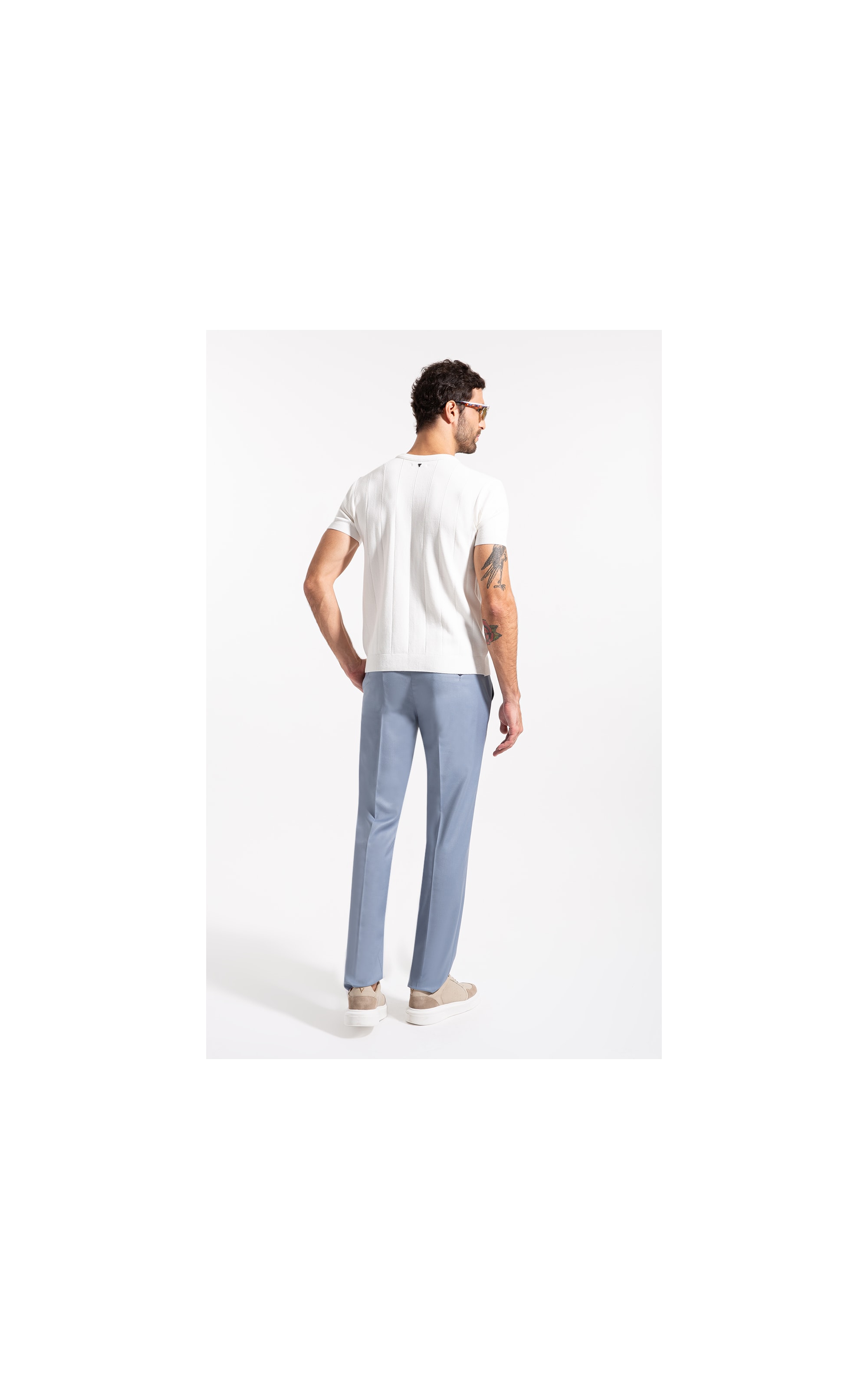 T-Shirt Canelado Viscose Off White
