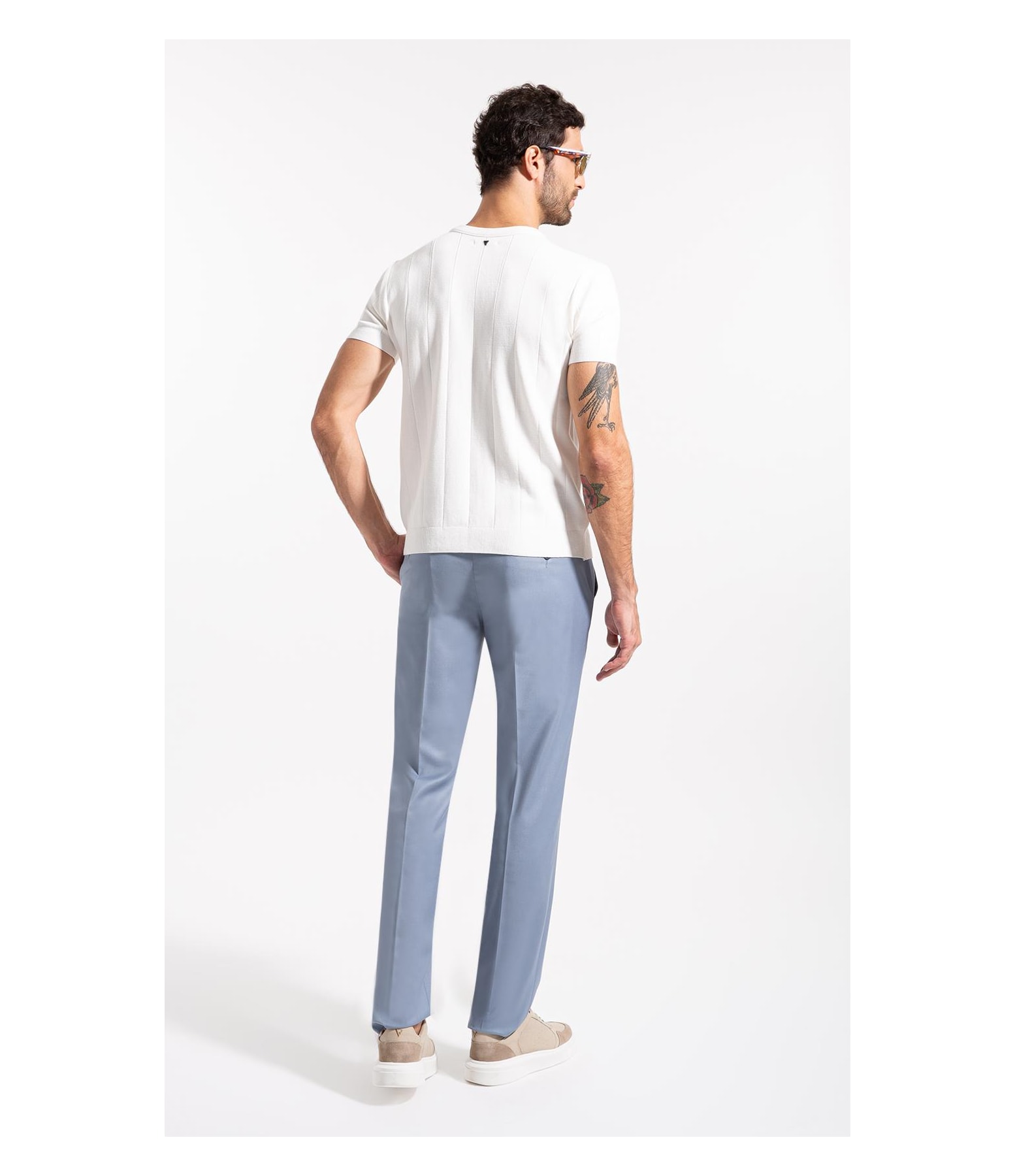 T-Shirt Canelado Viscose Off White