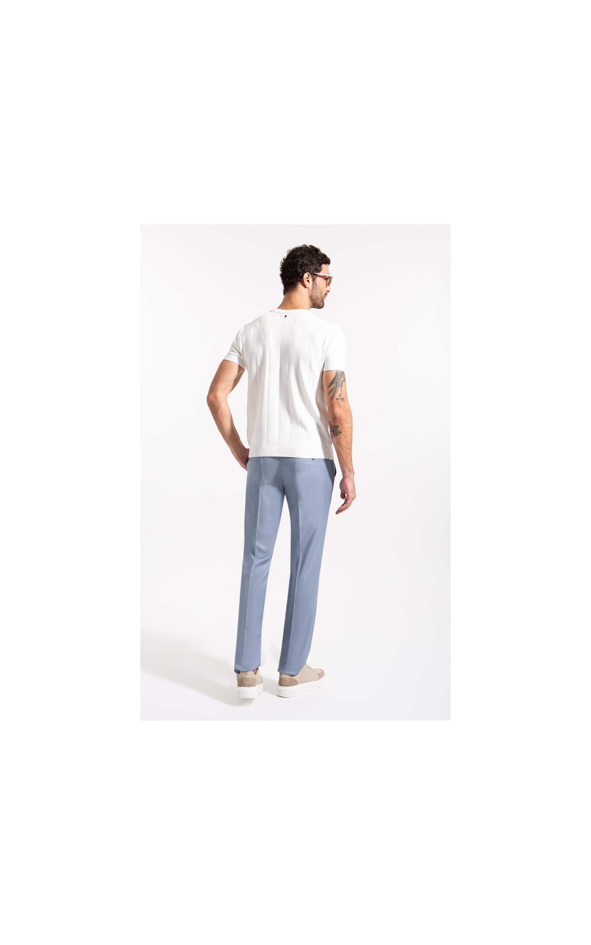 T-Shirt Canelado Viscose Off White