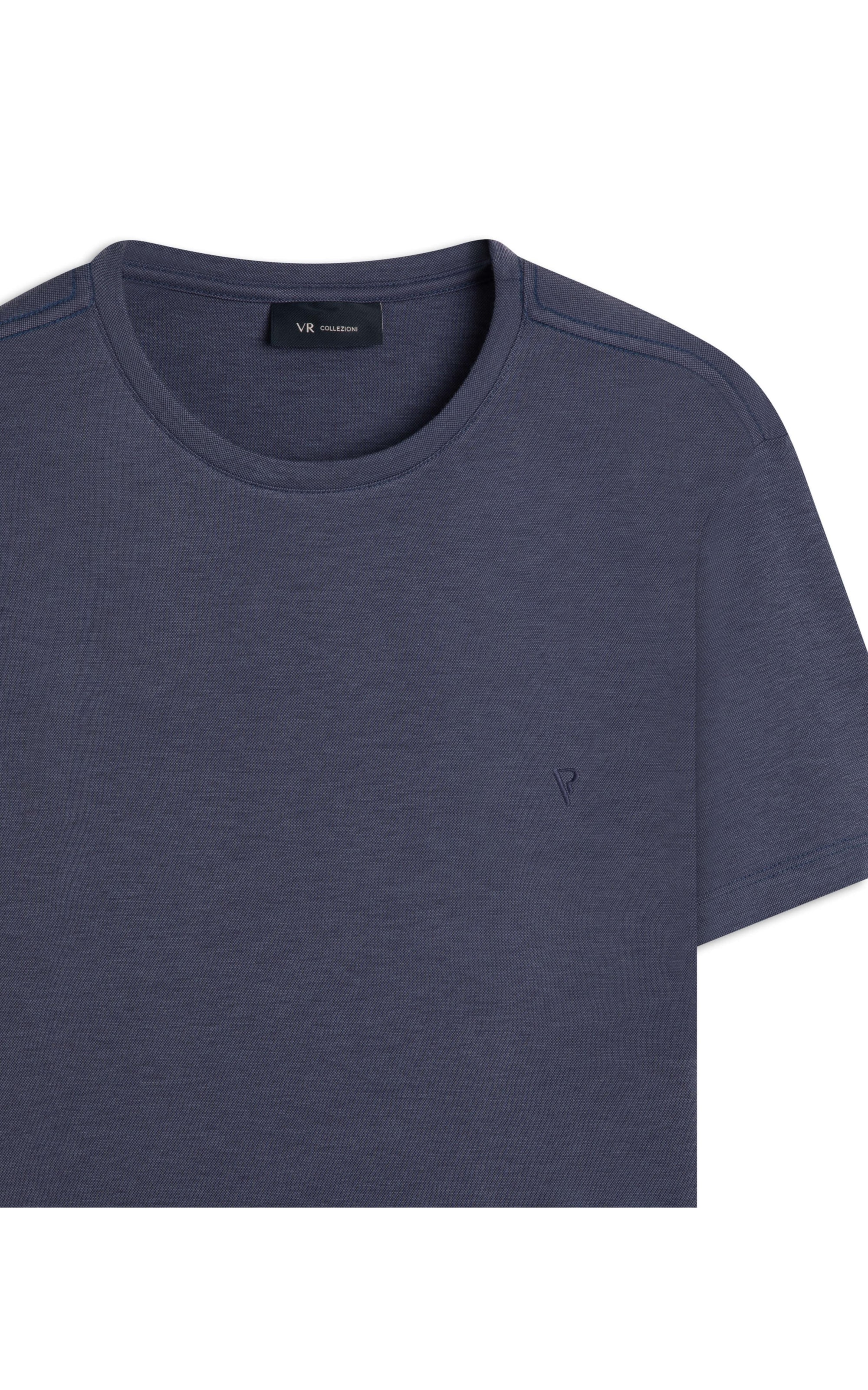 T-Shirt Interlock Pima Azul Escuro