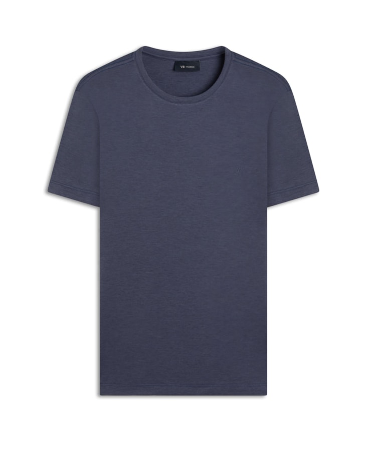 T-Shirt Interlock Pima Azul Escuro