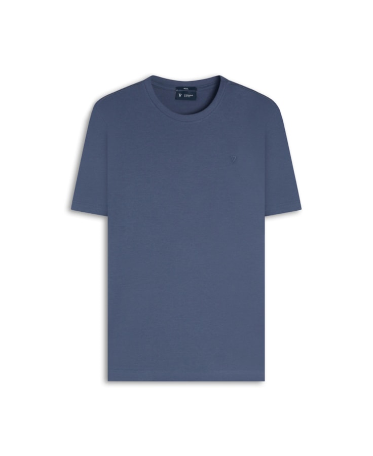 T-Shirt Interlock Pima Azul Marinho
