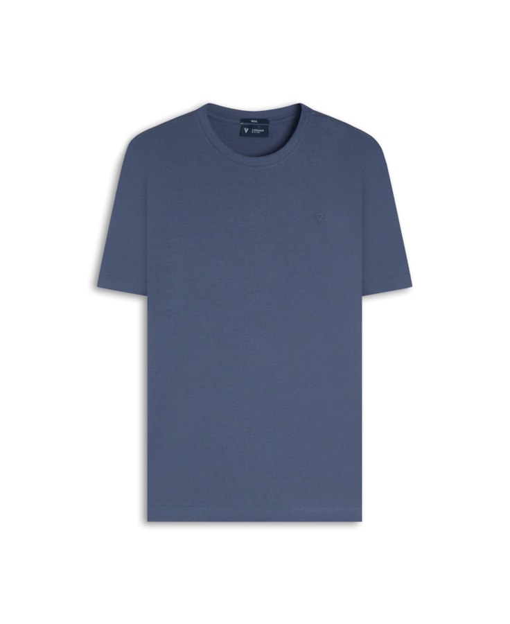 T-Shirt Interlock Pima Azul Marinho