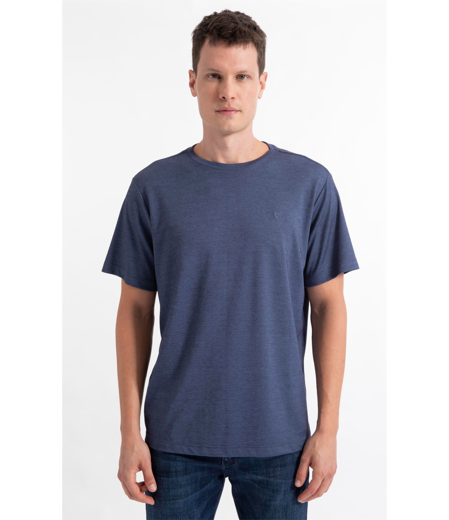 T-Shirt Interlock Pima Azul Medio              