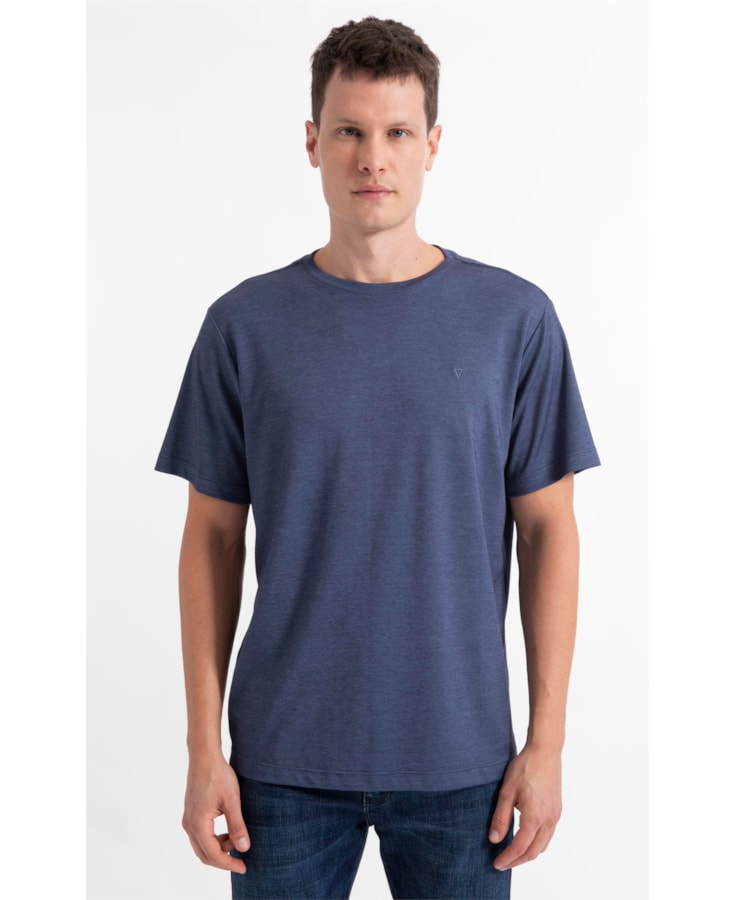 T-Shirt Interlock Pima Azul Medio              
