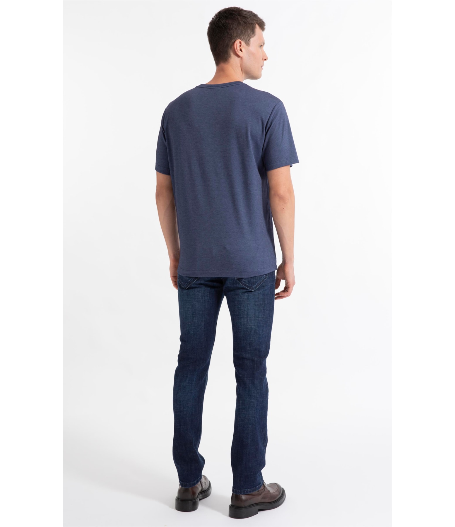 T-Shirt Interlock Pima Azul Medio              