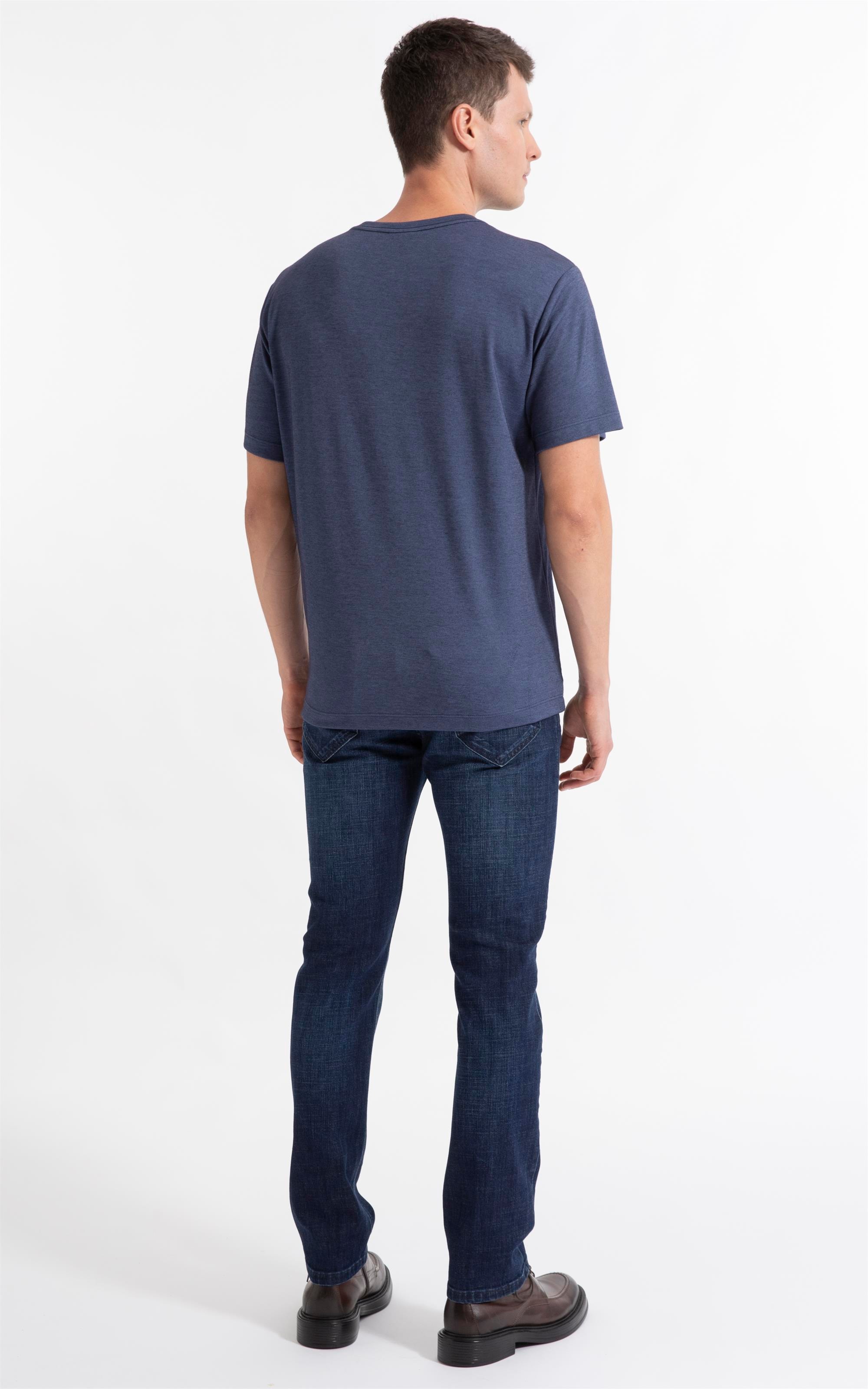 T-Shirt Interlock Pima Azul Medio              