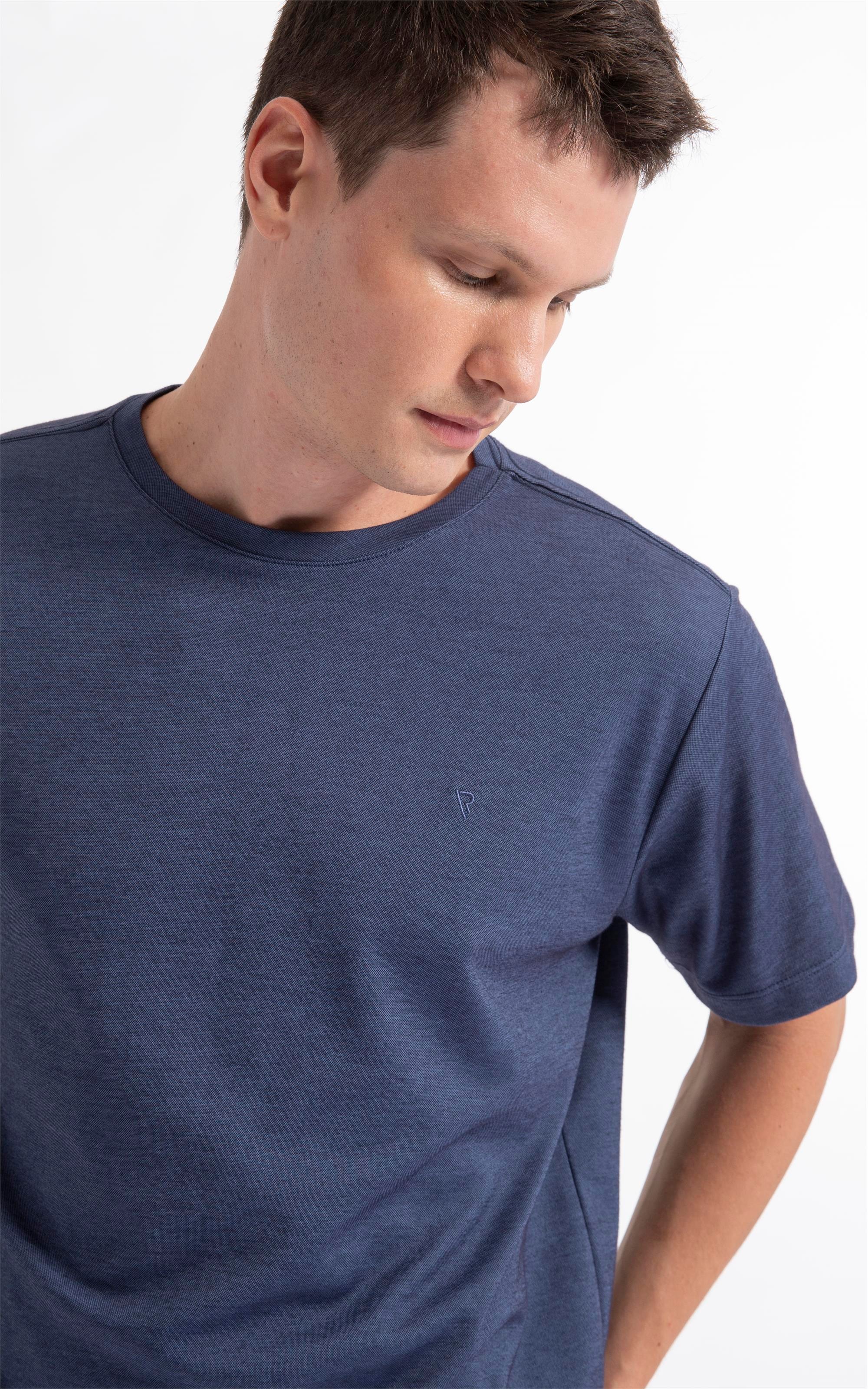 T-Shirt Interlock Pima Azul Medio              
