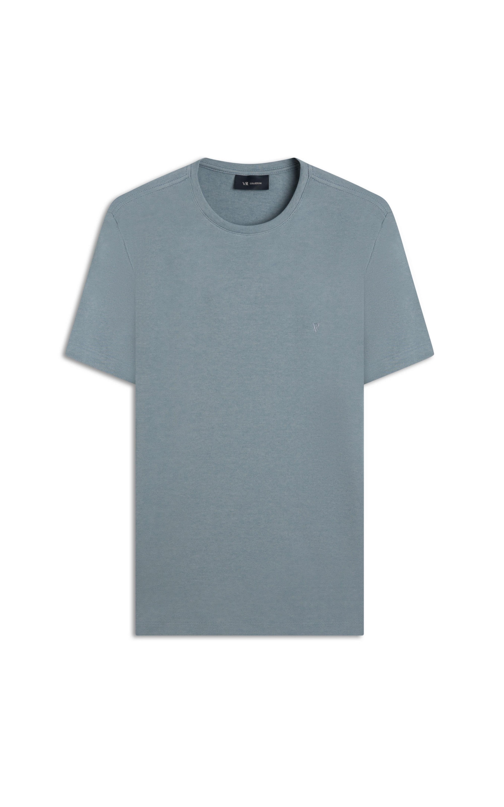 T-Shirt Interlock Pima Azul Seco