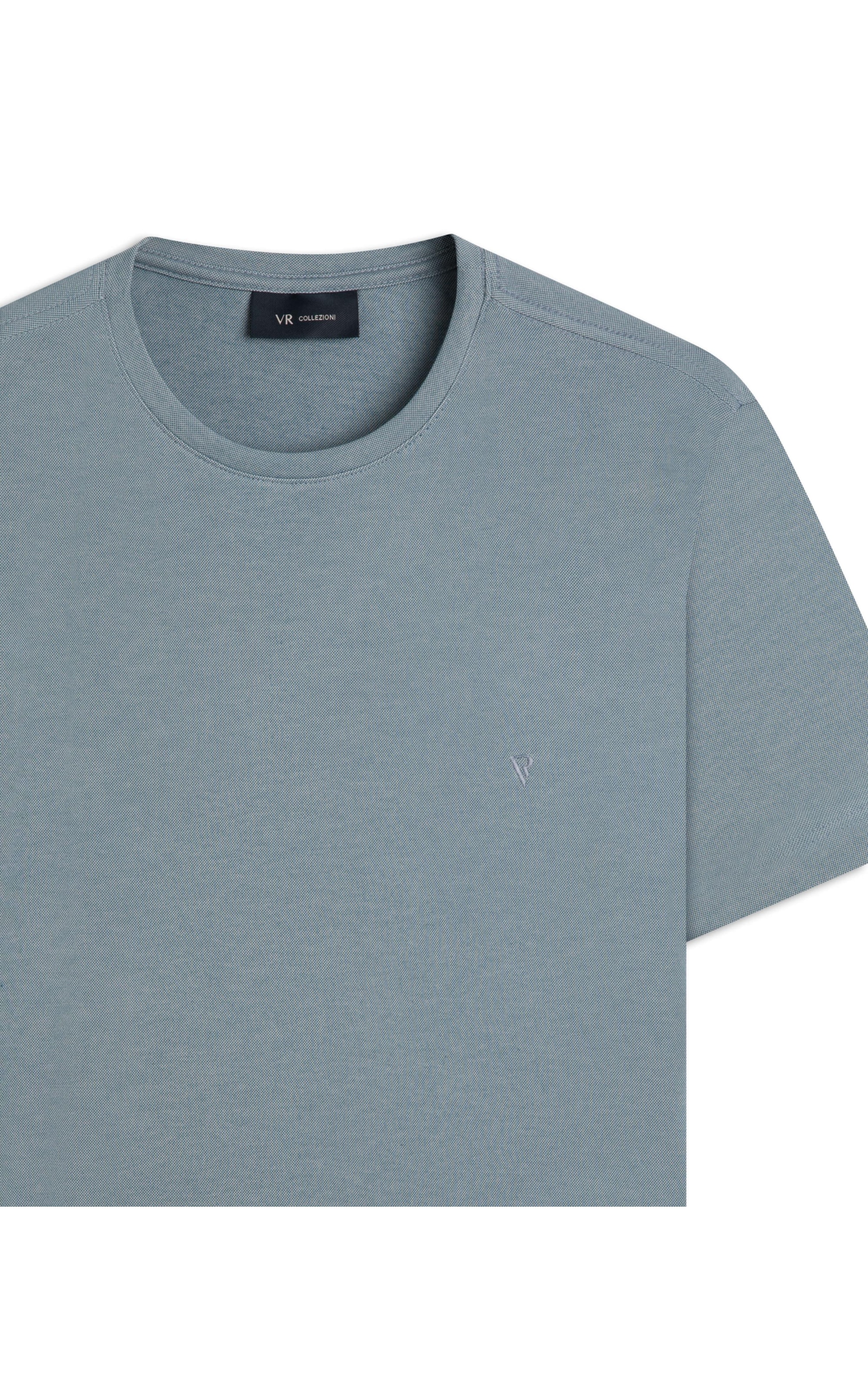 T-Shirt Interlock Pima Azul Seco