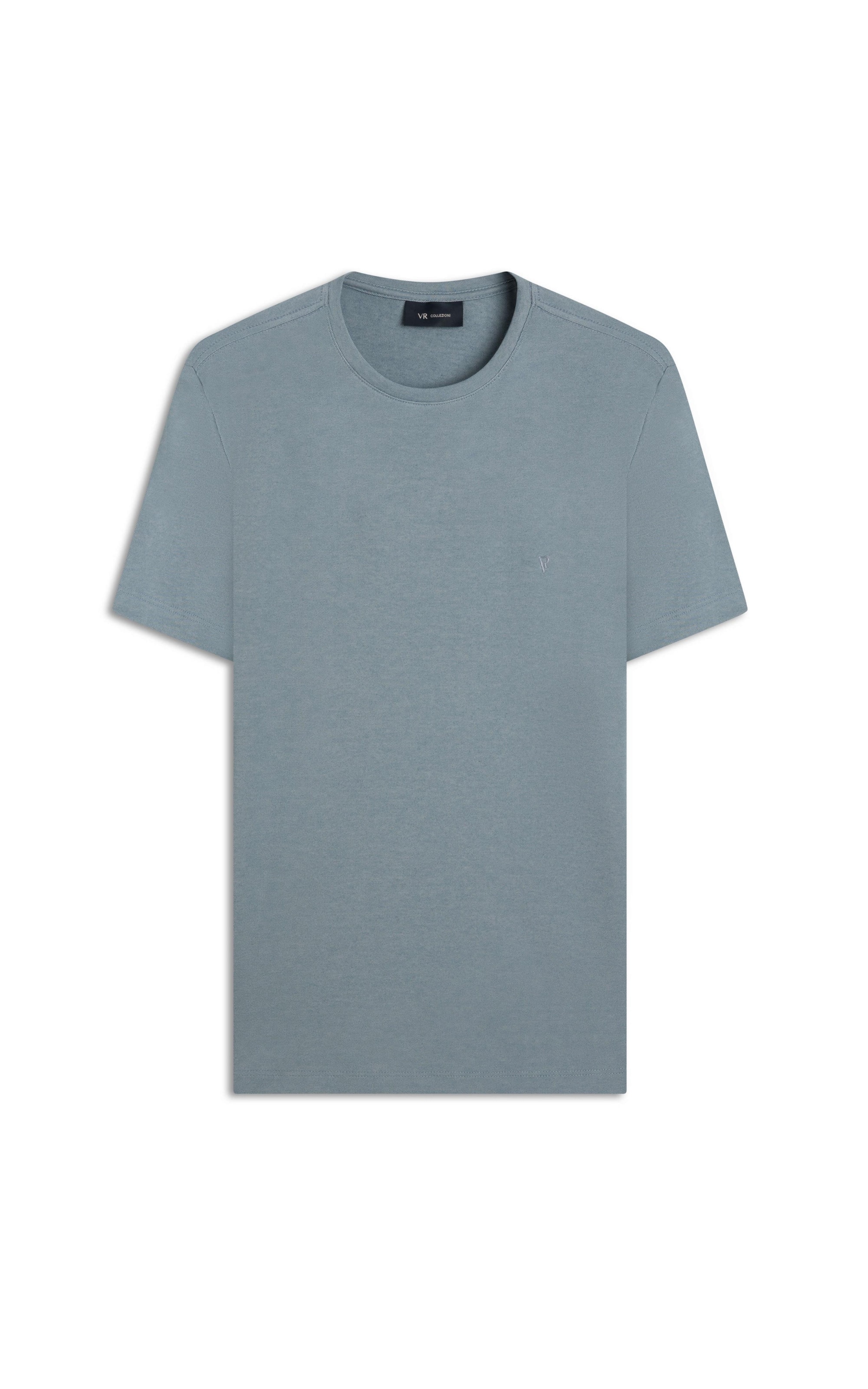 T-Shirt Interlock Pima Azul Seco