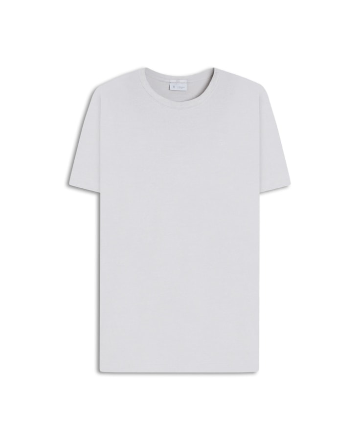 T-Shirt Interlock Pima Cinza Claro