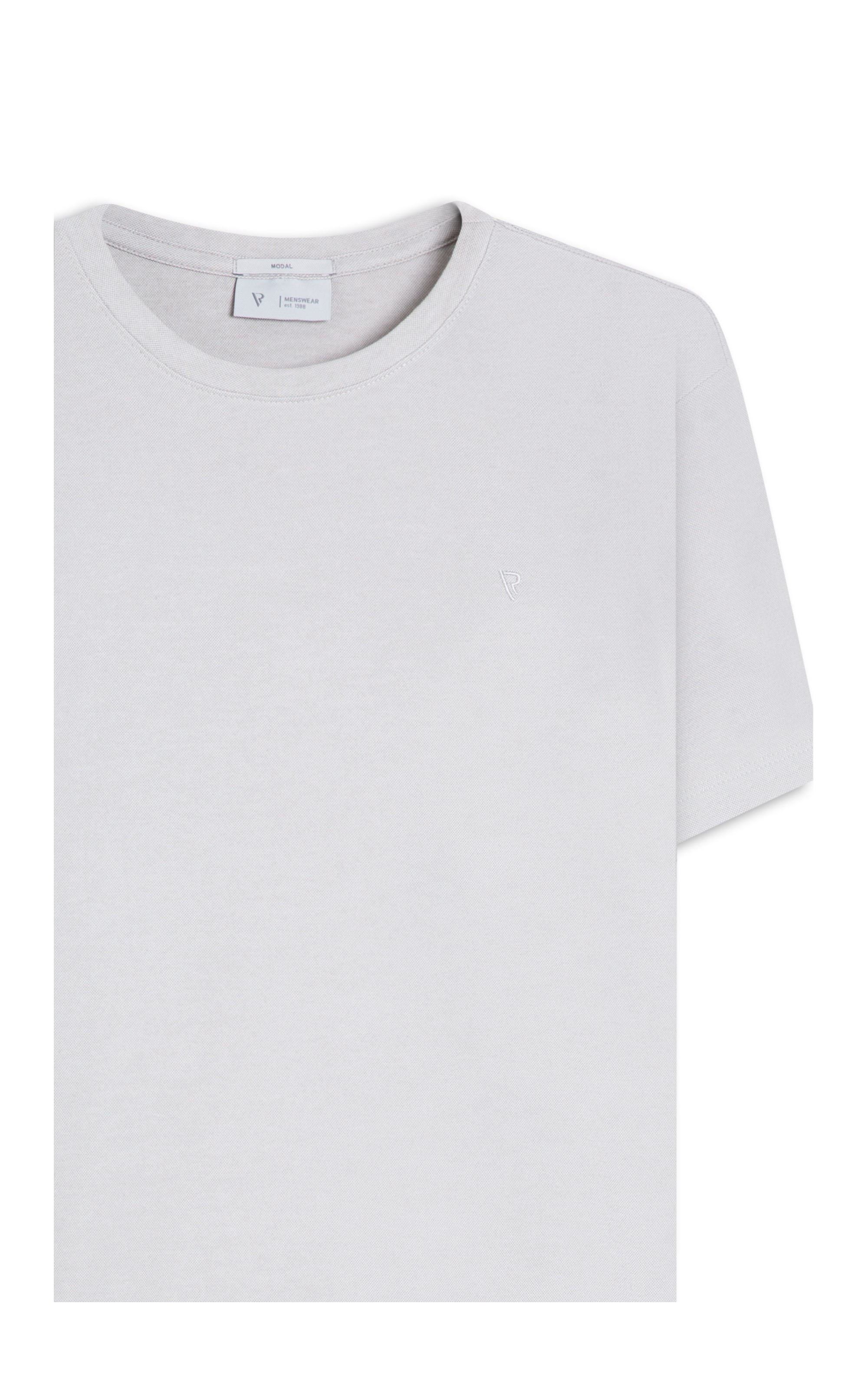 T-Shirt Interlock Pima Cinza Claro