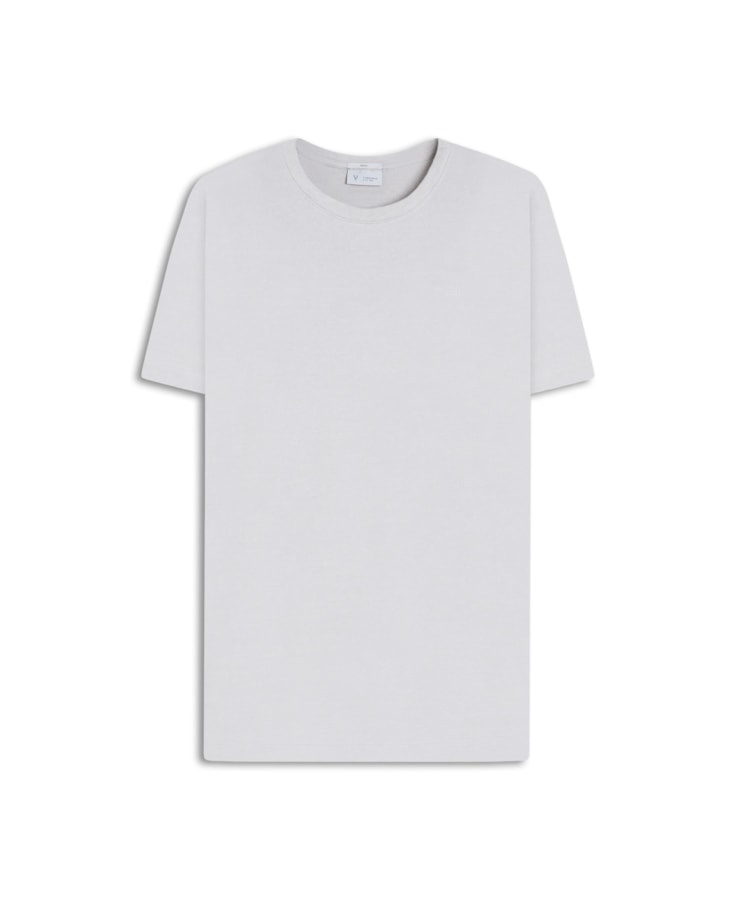 T-Shirt Interlock Pima Cinza Claro