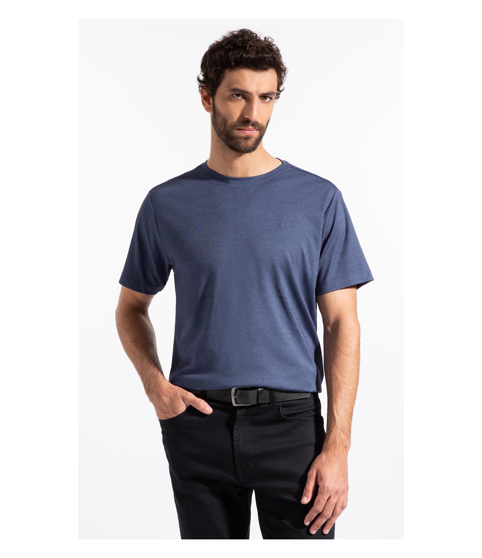 T-Shirt Interlock Pima Dark Blue                