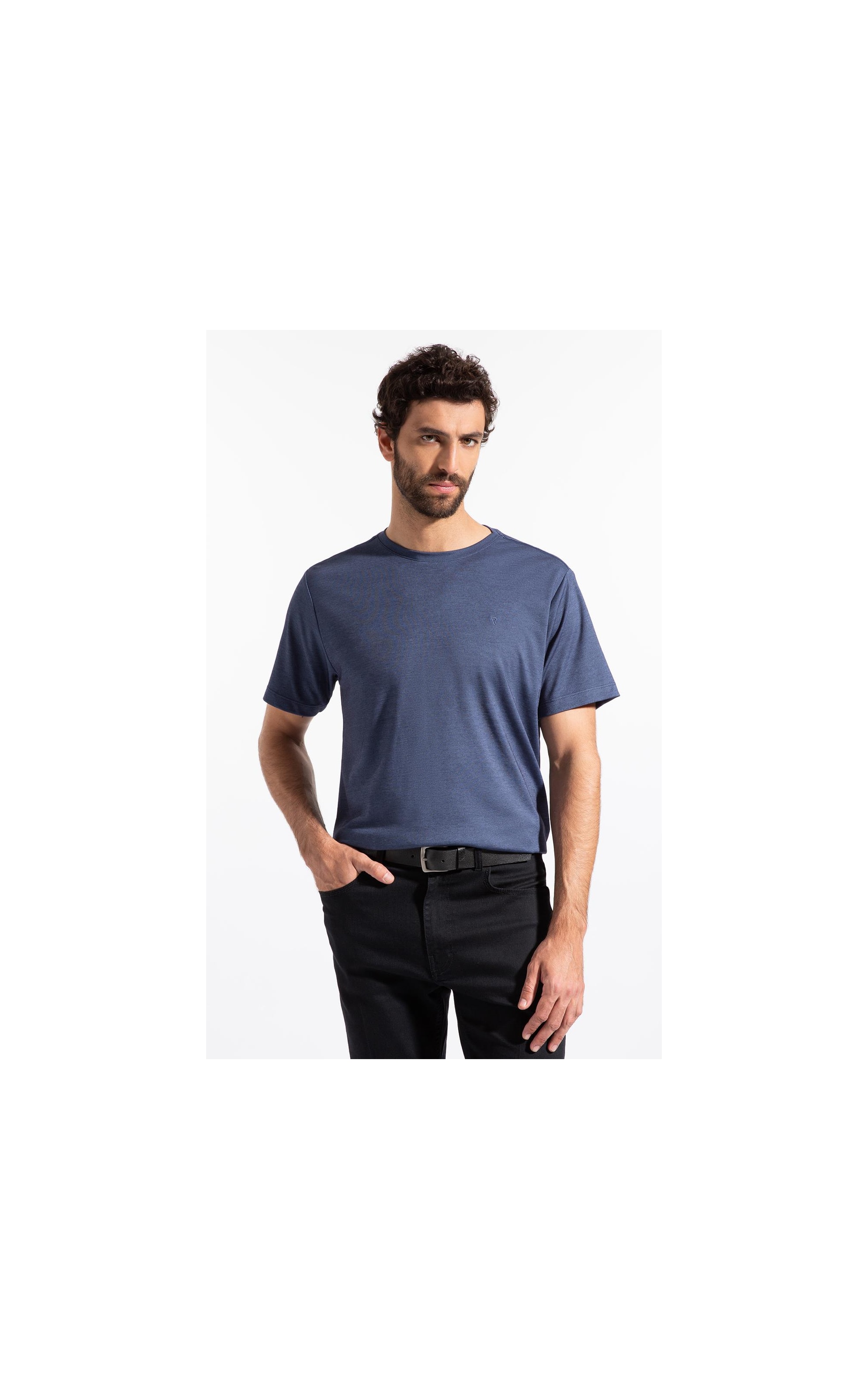 T-Shirt Interlock Pima Dark Blue                