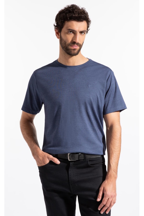 T-Shirt Interlock Pima Dark Blue                