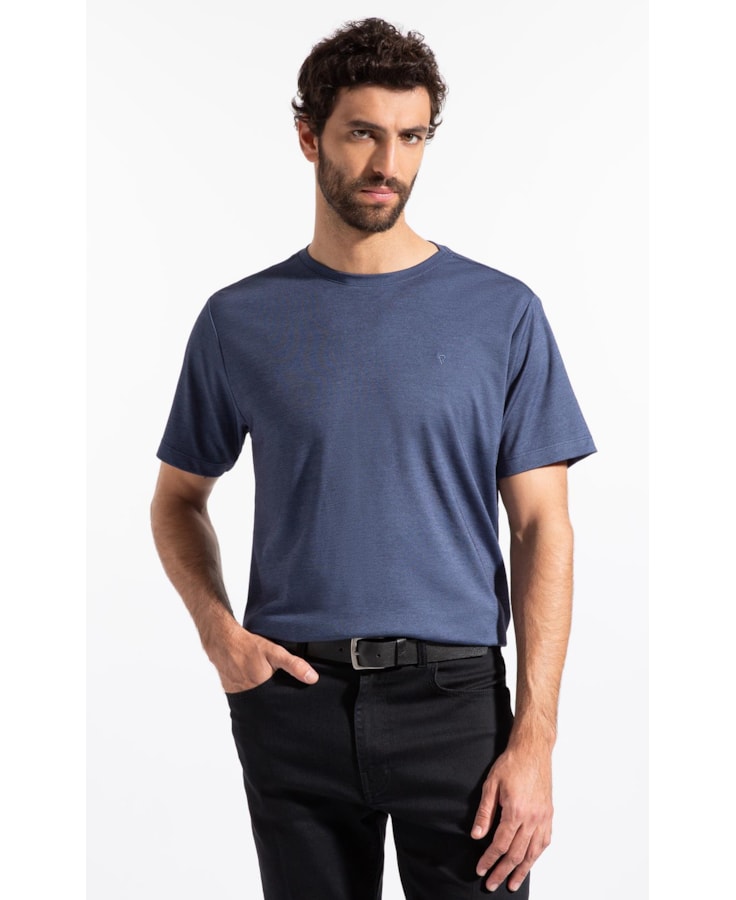 T-Shirt Interlock Pima Dark Blue                