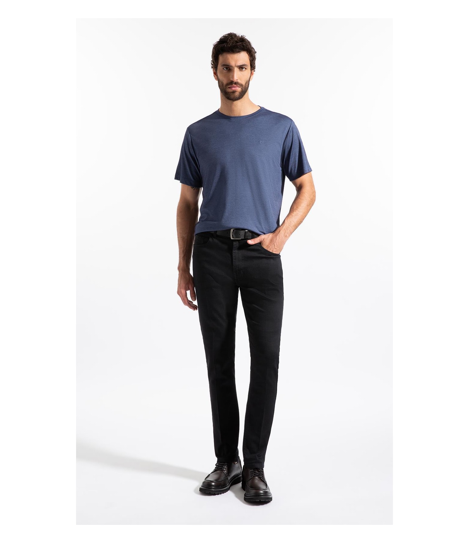 T-Shirt Interlock Pima Dark Blue                