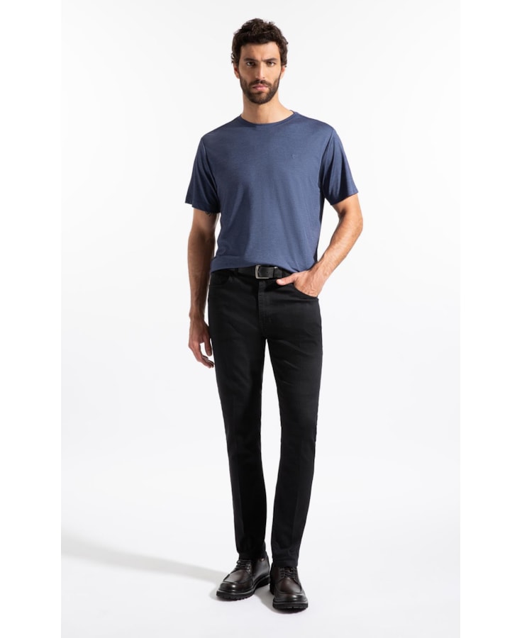 T-Shirt Interlock Pima Dark Blue                