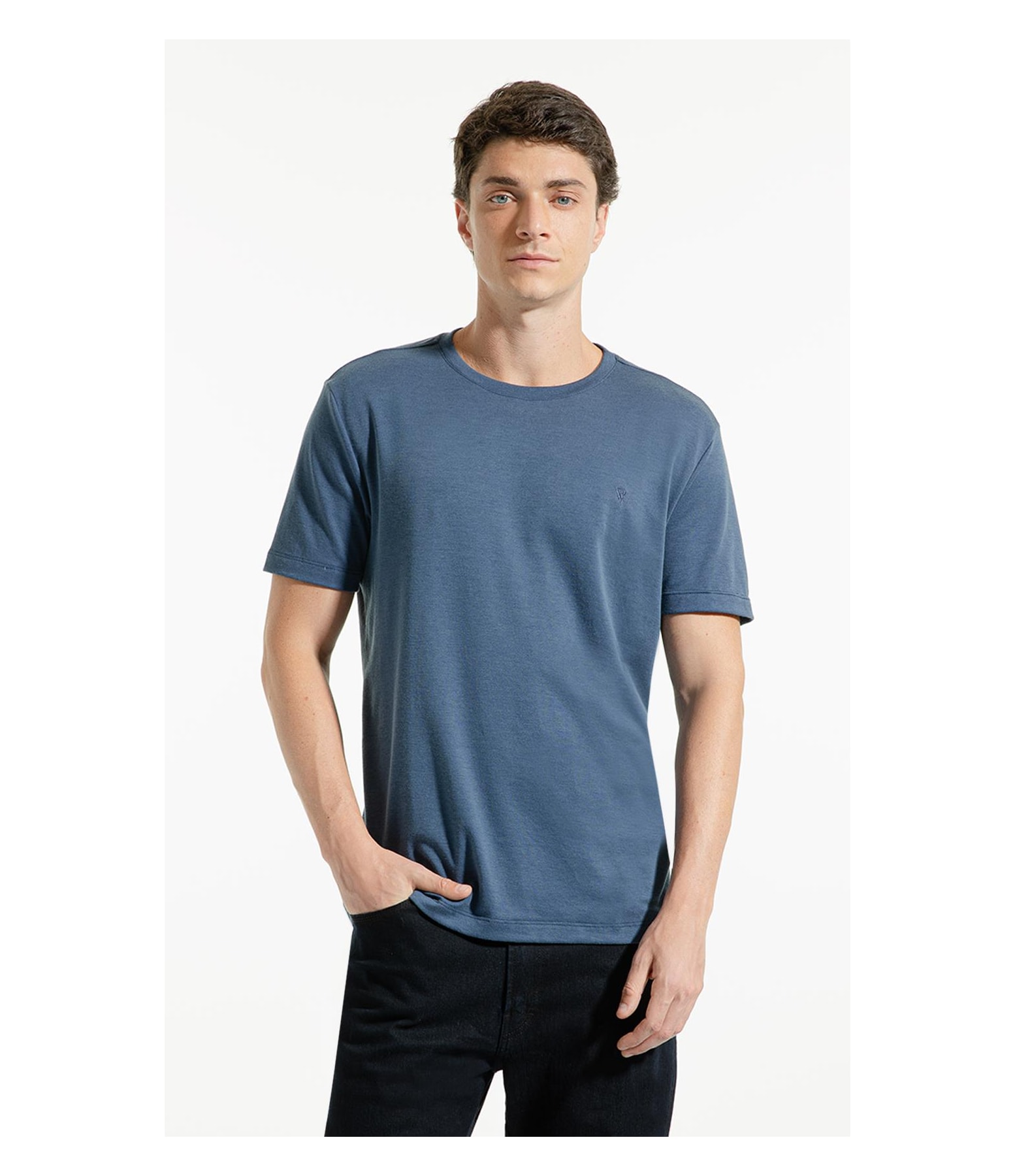 T-Shirt Interlock Pima Marinho