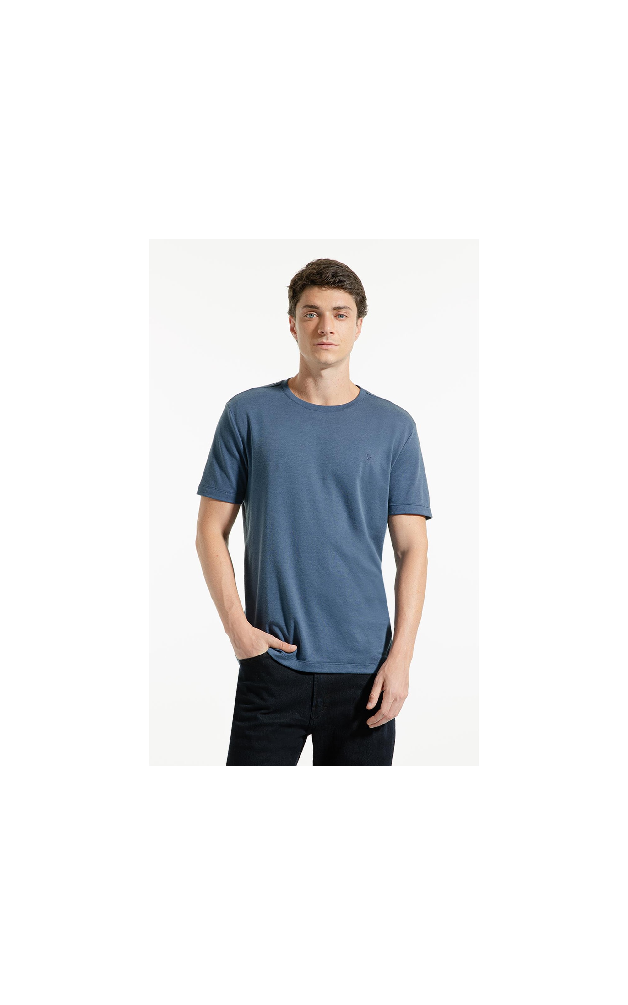 T-Shirt Interlock Pima Marinho