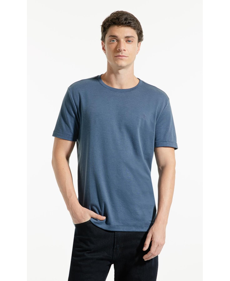 T-Shirt Interlock Pima Marinho