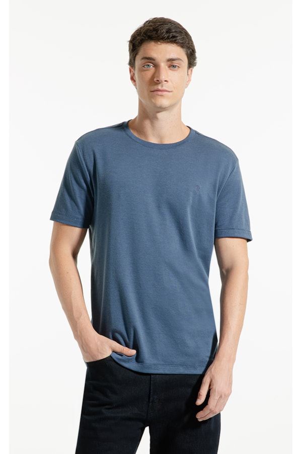 T-Shirt Interlock Pima Marinho