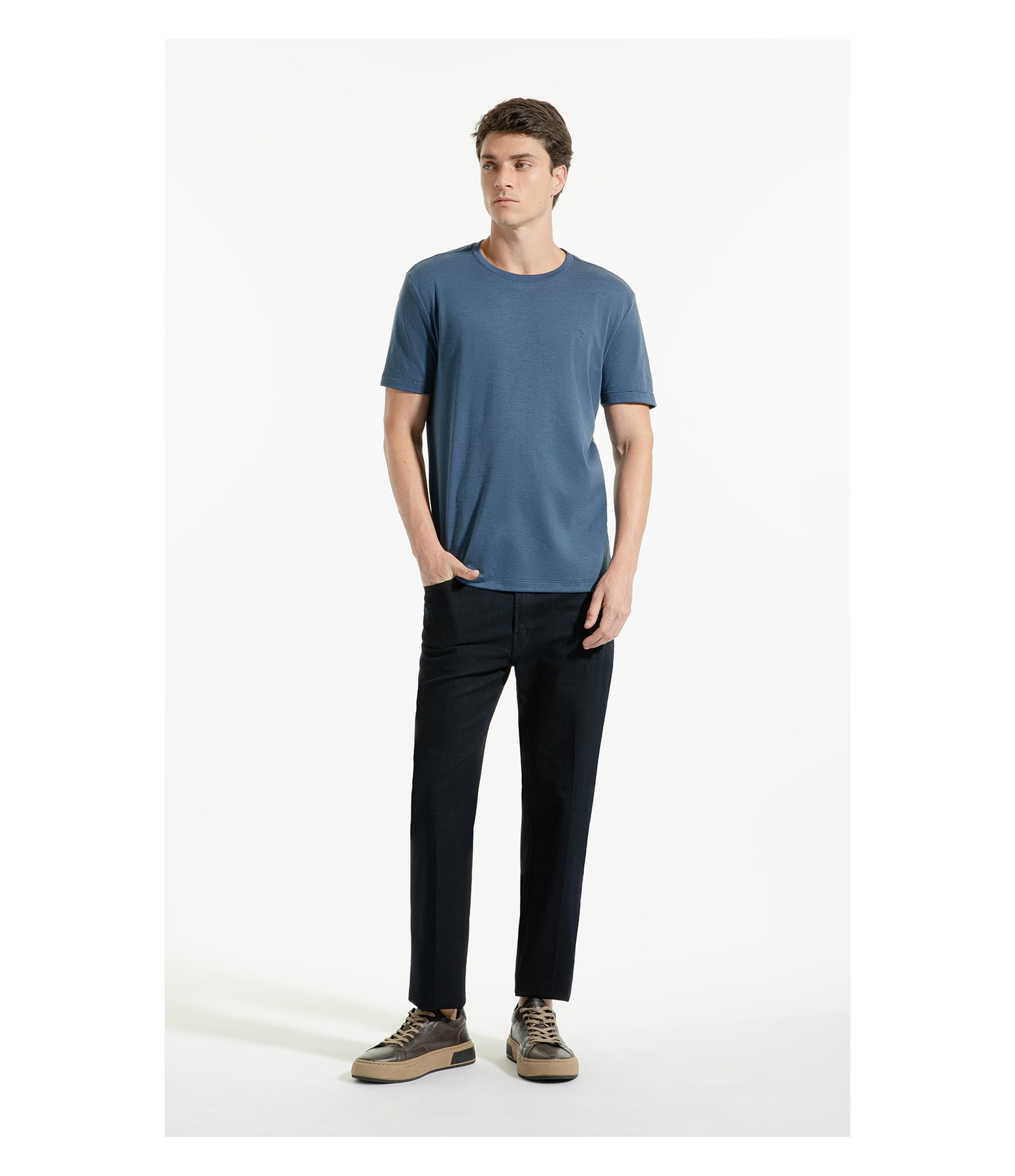 T-Shirt Interlock Pima Marinho