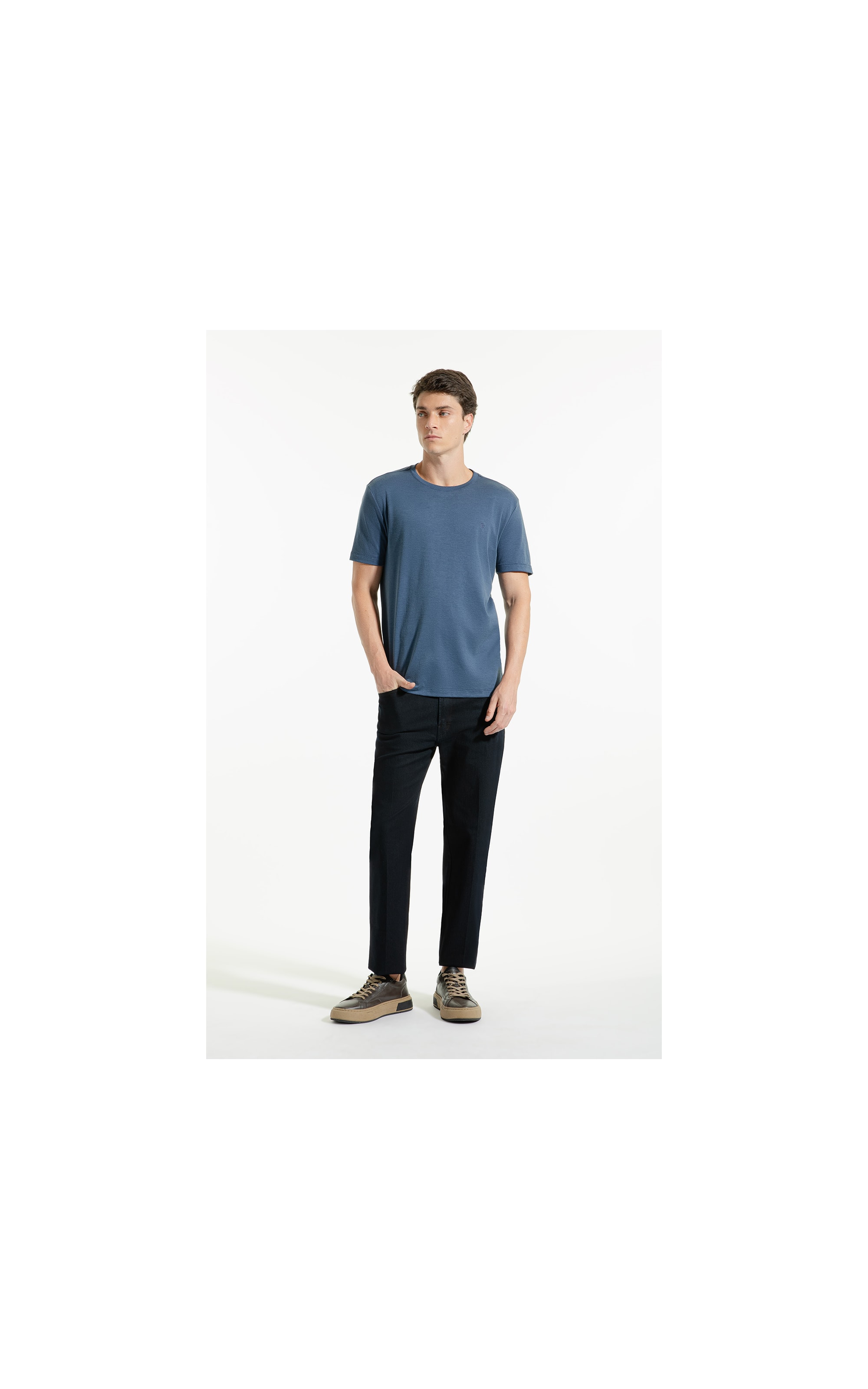 T-Shirt Interlock Pima Marinho